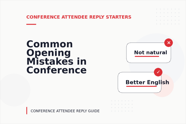 Common Opening Mistakes in Conference Attendee Replys