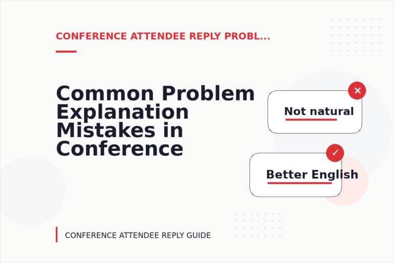 Common Problem Explanation Mistakes in Conference Attendee Reply English