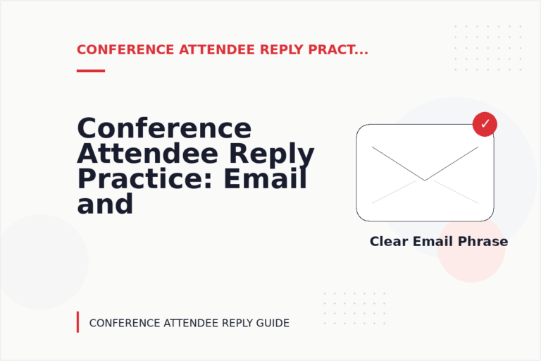 Conference Attendee Reply Practice: Email and Message Examples Conference Attendee Reply Practice: Email and Message Examples