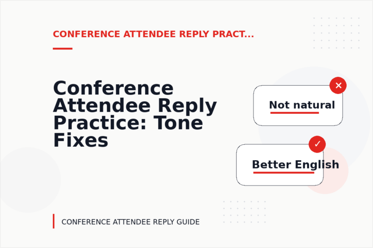 Conference Attendee Reply Practice: Tone Fixes for Real Situations
